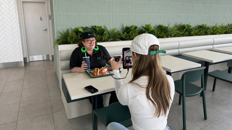 Dreww team producing a TikTok video for Lafleur